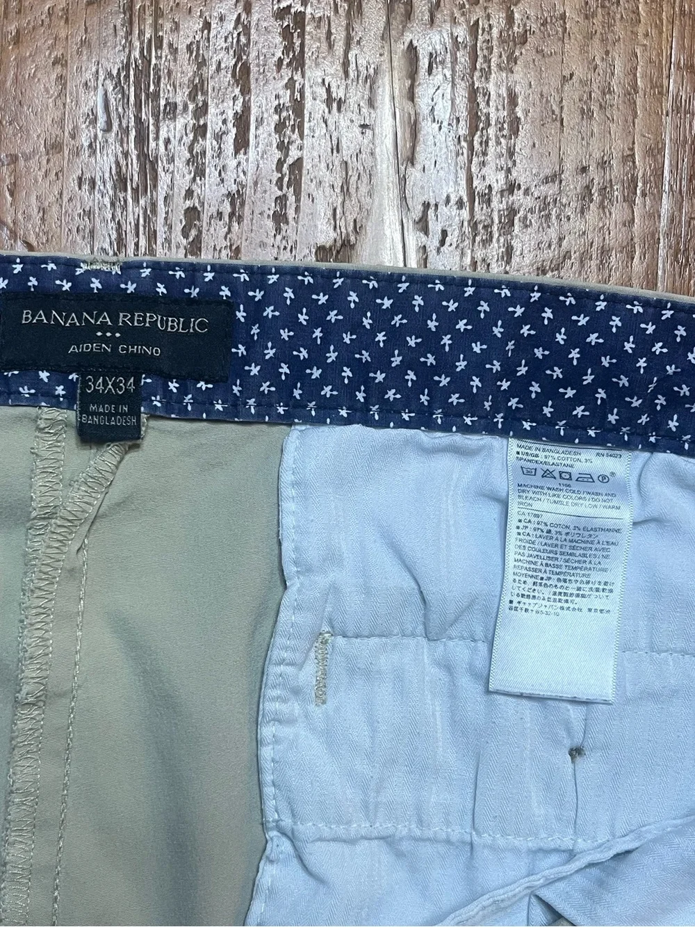 Banana Really Aiden Chino Pants in Light Khaki Size 34x34